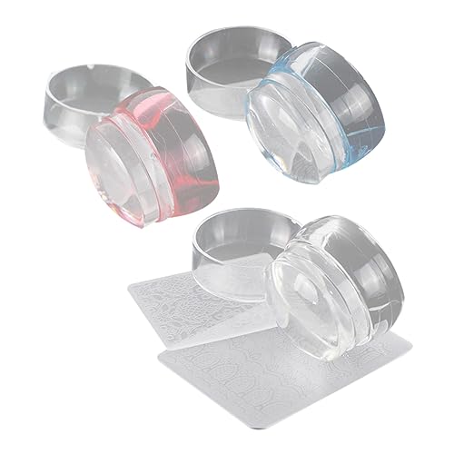 WRITWAA 3sätze Nagel-diy-stempel Scrapping-werkzeugen Nailart-druckstempel in Gemischten Farben Kompakt Und Einfach Zu Bedienen Für Heimgebrauch Und Salon von WRITWAA