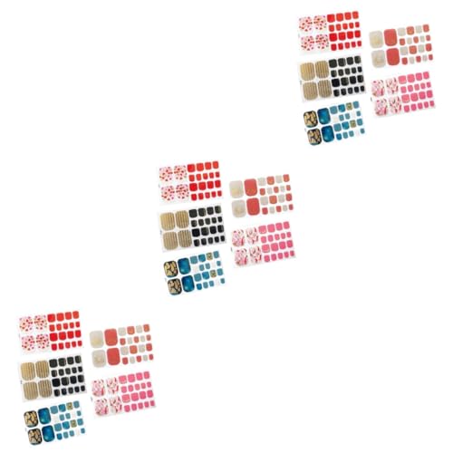 WRITWAA 3 Sätze Zehennagel Aufkleber Zehennagel Dekoration Mit Kreativen Mustern Für Damen Für Partys Und Besondere Anlässe Langlebig Und Sicher Anwendung 5 Blätter * 3 von WRITWAA