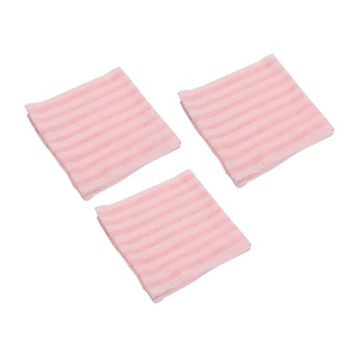 WRITWAA 3 Stück Badetuch Badetuch Peeling-badehandschuhe Handtuch Ms Körperwäscher Machen Zurück Handtücher Waschlappen Peeling-körperpeeling Reise Luffa Schrubben Rosa Polyester von WRITWAA