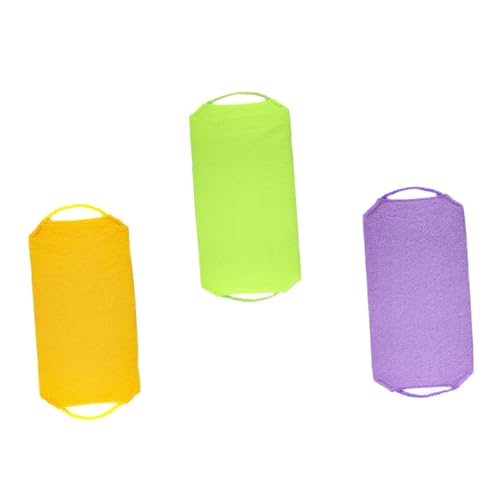 WRITWAA 3 Stück Badetuch Körper Duschschrubber Hautwäscher Loofah Tuch Peeling-Waschlappen Peeling-Handtuch Peeling-Rückenwäscher Peeling Duschtuch 20% Bambusfaser von WRITWAA