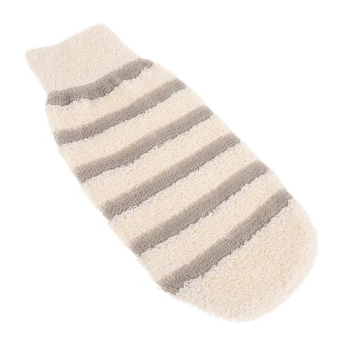 WRITWAA 3 Stück Badetuch Peeling-duschhandschuhe Badehandschuhe Duschschuh Bathhandschuh Peeling-handschuhe Duschhandschuh Peeling Peelinghandschuh Dusche Beige Flachs von WRITWAA