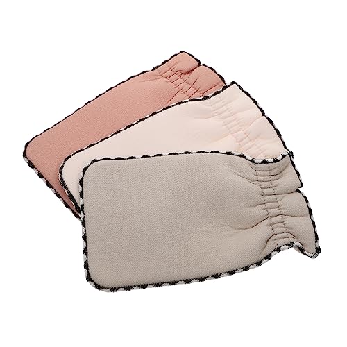 WRITWAA 3 Stück Badetuch Peeling schrubben Badeschuhe Duschhandschuhe Badehandtücher Badeschrubber praktische doppelseitige Schrubbhandschuhe Rücken reibende Handtücher Polyester von WRITWAA