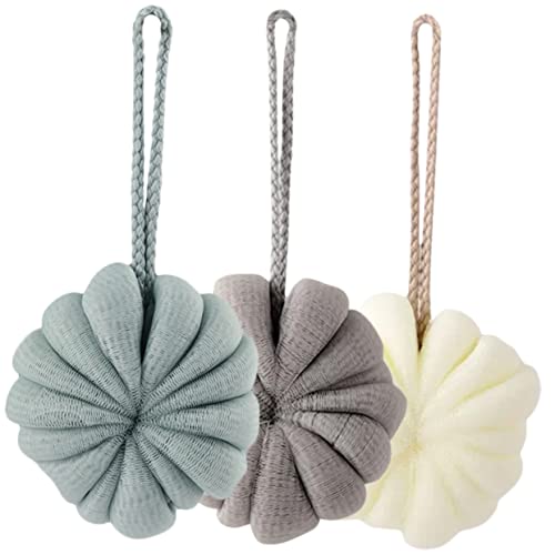 WRITWAA 3 Stück Badetuch badartikel toilettenprodukte Duschball Duschgel schaumball Duschschwamm für den Körper Dusche Reinigungsmittel Körperpeeling-Badekugel Hautreinigungsreiniger Sport von WRITWAA