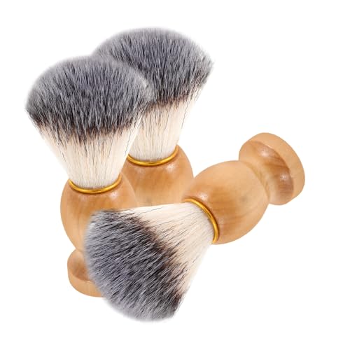 WRITWAA 3stücke Rasierpinsel Für Männer Mit Weichen Borsten Bartbürste Für Gesichtsreinigung Und Bartpflege Holzgriff Für Bequemen Griff Langlebiges Pflegezubehör von WRITWAA
