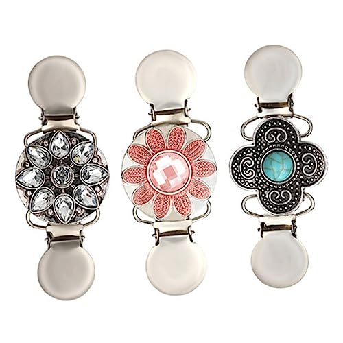 WRITWAA 3 Stück Broschen Anstecknadeln aus Hochwertiger Legierung Zarte Sicherheitsnadeln zur Fixierung von Pullovern Schals Jacken und Blusen Dekorative Klammern für Damen von WRITWAA