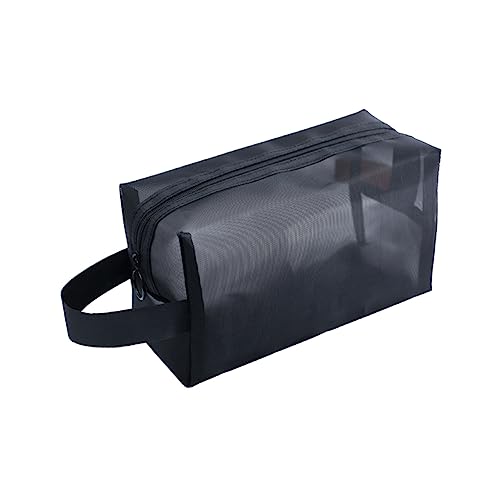 WRITWAA 3stücke Netztasche Für Make-up Tragbare Kosmetiktasche Mit Reißverschluss Groß Mittel Und Klein Für Reisen Und Alltag Geeignet Für Frauen Und Mädchen Schwarz von WRITWAA