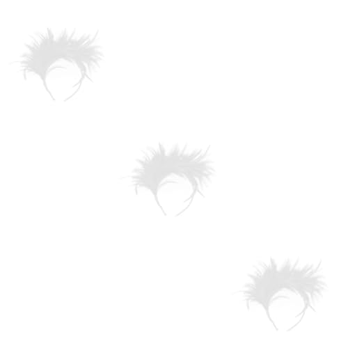 WRITWAA 3 Stück Fascinator Haarreif Weiß Leichtes Elastisches Kopfschmuck Für Damen Hochzeit Party Karneval Festliche Anlässe Komfortabel von WRITWAA