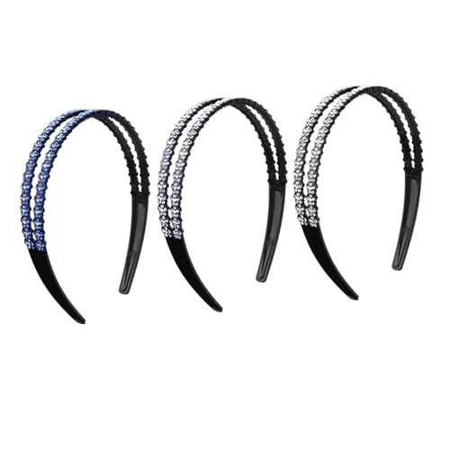 WRITWAA 3stücke Strass-haarband Mit Kristall-strasssteinen Für Frauen Und Mädchen Strass-haarreif Als Kopfschmuck Für Verschiedene Frisuren Strass-haarband Für Besondere Anlässe Und Alltag von WRITWAA