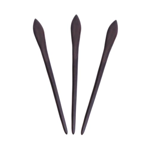 WRITWAA 3 Stück Haarschmuck Haarnadel Mädchen Haarspangen Haarstäbe Für Dutts Haarnadeln Frauen Haarnadelstab Haarknotenstab Haarstyling Zubehör Haarstäbchen Haarschmuck Schwarz Holz von WRITWAA