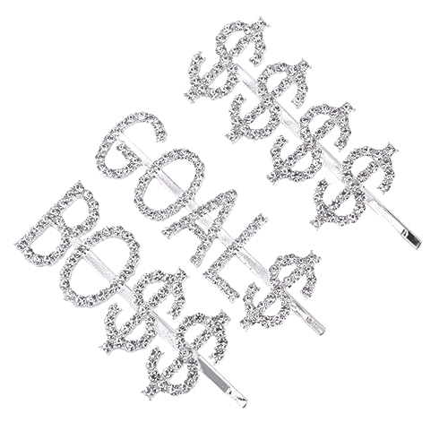 WRITWAA 3 Stück Haarspange mit Strass Mini-Bobby u geformtes Haar dickes Haar glitzernde Haarspangen hochzeitsdeko Haarspangen für Mädchen Haarstyling-Stifte von WRITWAA
