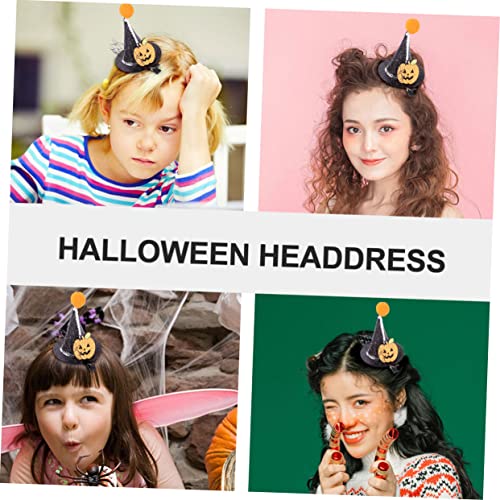 WRITWAA 3 Stück Halloween Haarnadeln Kunstleder Kleine Spitz Hexenhüte Karneval Kopfschmuck Cosplay Party Haarschmuck Damen Zubehör von WRITWAA