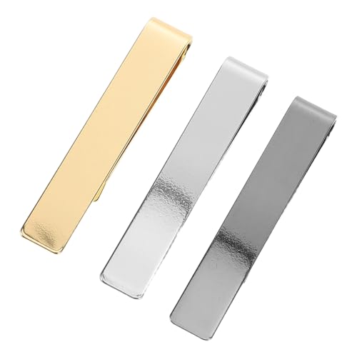 WRITWAA 3 Stück Hochwertige Krawattenklammern mit Spiegelpolitur für Formelle Anlässe und Alltag Stilvolle Accessoires für Business Events von WRITWAA