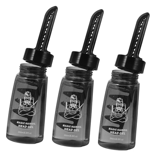 WRITWAA 3 Stück Leere Haargel Flasche mit Praktischer Haargel für Männer für Hairstyling von WRITWAA