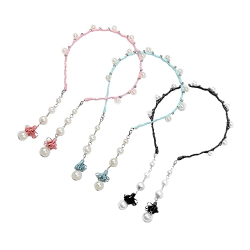 WRITWAA 3stücke Perlen Stirnband Mit Quaste Für Mädchen Junge Mädchen Perlen Haarband Als Kopfbedeckung Perlendekor Stirnband Für Junge von WRITWAA