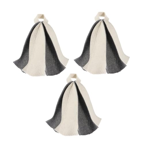 WRITWAA 3 Stück Sauna Hüte für Damen Verdickte Filz Saunakappen Tragbare Kopfbedeckung für Dampfbad und Sauna Saunazubehör für Familie und von WRITWAA