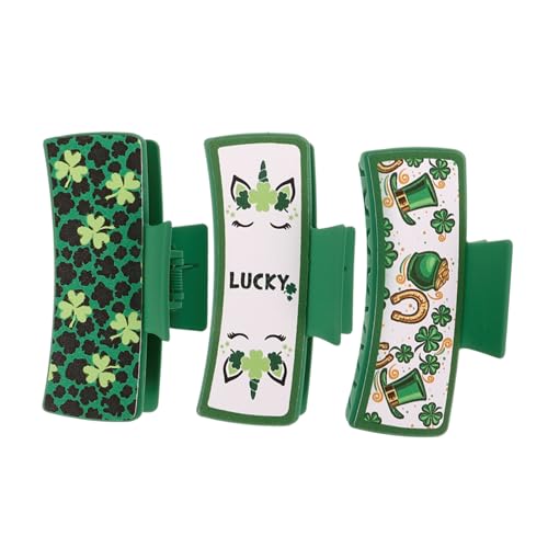WRITWAA 3stücke Große Haarspangen Für Damen St Patrick's Day Haarspange Haarklammern Mit Haarschmuck Für Teenager Und Mädchen von WRITWAA