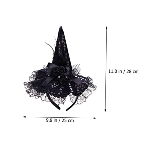 WRITWAA 3 Stück Teiliges Halloween Hexenhut Haarreif Schwarzer Spitzen Haarreif mit Glitzereffekt Leicht und Bequem Langlebiges Cosplay Zubehör für Damen Karneval und Party WRITWAA 3 Stück Teiliges Halloween Hexenhut Haarreif Schwarzer Spitzen Haarreif mit Glitzereffekt Leicht und Bequem Langlebiges Cosplay Zubehör für Damen Karneval und Party von WRITWAA