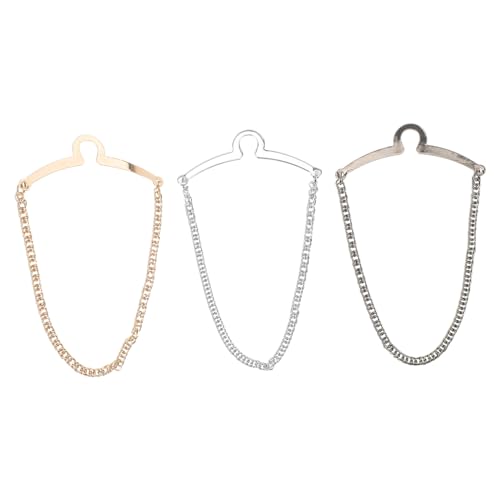 WRITWAA 3 Stück Teiliges Kupfer U-form Anti-rutsch Krawattenhalter für Herren Business Hochzeit Anzug Accessoires von WRITWAA