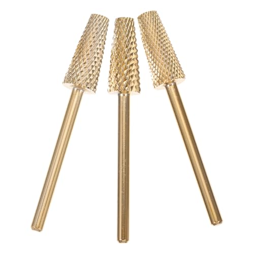 WRITWAA 3 Stück Teiliges Nagelfräser Bit Wolframstahl Schleifkopf Polierfähig Leicht und Tragbar Geeignet für Frauen DIY Nagelkunst Maniküre und Professionellen Nagelsalon-einsatz von WRITWAA