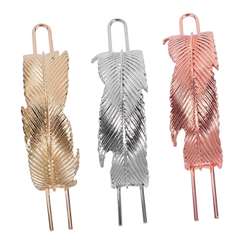 WRITWAA 3 Stück Teiliges Retro Haarspangen aus Legierung mit Blattdesign Haarschmuck für Damen für Hochzeiten Partys und Roségold von WRITWAA