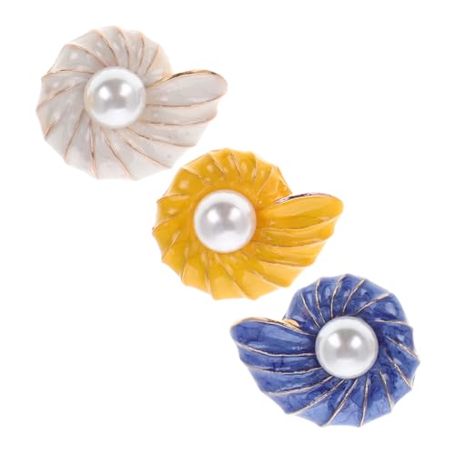 WRITWAA 3 Stück Teiliges Vintage Broschen für Damen mit Kunstperlen Dekoration für Kleidung Jacken und Schals Kleine Modepins für von WRITWAA