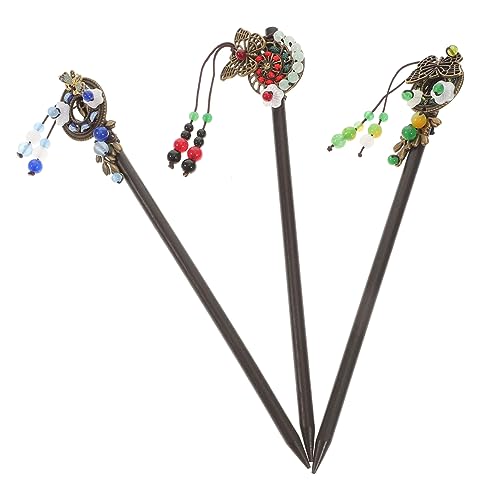 WRITWAA 3 Stück Traditionelle Chinesische Haarspangen Teiliges Haarnadeln im Vintage Stil für Damen Haarschmuck Accessoire für Partys und Täglichen Gebrauch von WRITWAA