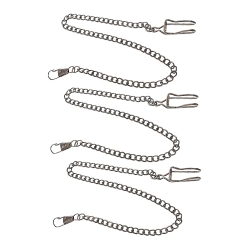 WRITWAA 3 Stück Vintage Clip Ketten für Herren Ersatzlegierungsketten für Hochzeiten Geschäftsessen und Formelle Anlässe von WRITWAA