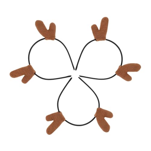 WRITWAA 3stücke Hirschgeweih-stirnband Für Frauen Weihnachts-kopfbedeckung Elch-stirnband Weihnachts- Für Teenager-mädchen Elch- s-dekoration von WRITWAA