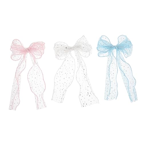 WRITWAA 3 Stücke Bogen Haarclips für Mädchen Haarschmuck für Kinder Party Haarspangen Rutschfest Niedliches Design Angenehm zu Tragen von WRITWAA