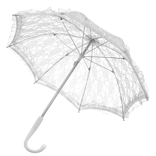 WRITWAA 3 Stücke Hochzeit Spitze Vintage Regenschirm Für Braut Hochzeit Foto Prop Eisen Rahmen Komfortable Hand Gefühl von WRITWAA