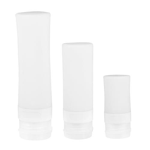 WRITWAA 3 Stücke Silikon Reise Kosmetikflasche Satz Auslaufsichere Leere Flaschen für Shampoo und Lotion Tragbare Aufbewahrung für Damen und Herren für Reisen und Kosmetik WRITWAA 3 Stücke Silikon Reise Kosmetikflasche Satz Auslaufsichere Leere Flaschen für Shampoo und Lotion Tragbare Aufbewahrung für Damen und Herren für Reisen und Kosmetik von WRITWAA