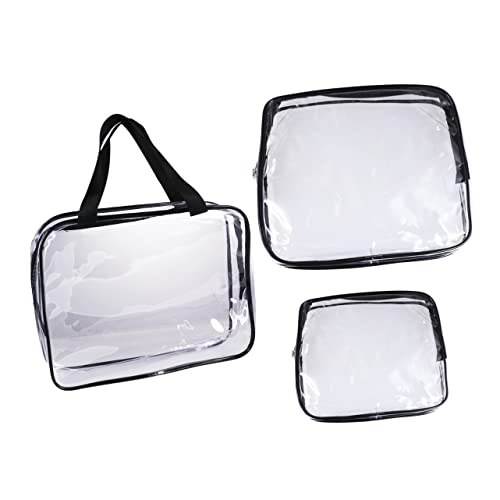 WRITWAA 3 Stücke Teiliges Wasserdichtes Kosmetikset Transparente Kulturtaschen für Make Up und Toilettenartikel Handtaschen Organizer für Reisen und Alltag von WRITWAA