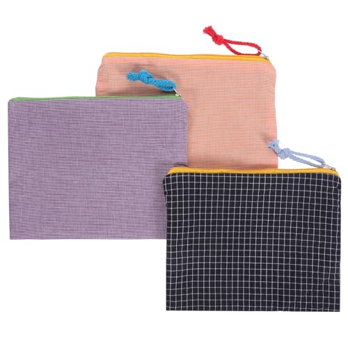 WRITWAA 3stücke Make-up-Tasche Mit Reißverschluss Tragbare Kosmetiktasche Für Reisen Kleine Make-up-Beutel Für Damen Geräumige Kulturbeutel Für Täglichen Gebrauch von WRITWAA