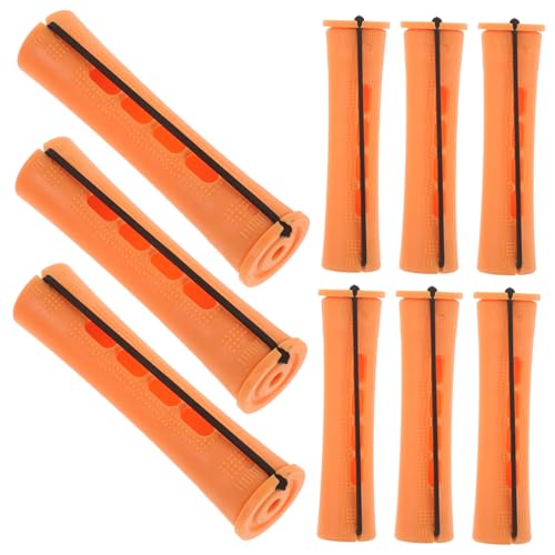WRITWAA 30 Stück Dauerwellen groß klein Stange Bausätze Haardauerwelle Lockenwickler locken machen Haarstyling Zubehör Haarwickler-Set Dauerwellenset für Männer Dauerwellen-Kit pp Orange von WRITWAA