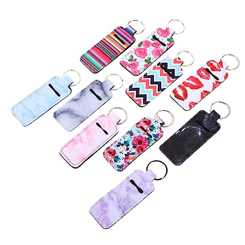 WRITWAA 30 Stück Lippenstift Lippenstift Lipgloss Halter Schlüsselanhänger Halter Bulk Lippenbalsam Halter Schlüsselanhänger Ring Zubehör Mädchen Schlüsselanhänger Tragbare Essstäbchen von WRITWAA