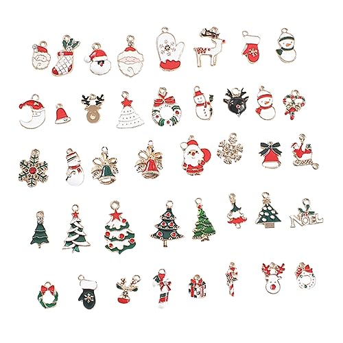 WRITWAA 38 Stück Teiliges Christmas Ohrschmuck mit Tropfen Ohrringen Strassbesatz Langlebigem Design Festliche Ohrhänger für Mädchen für Weihnachtsfeier Festival Accessoires von WRITWAA