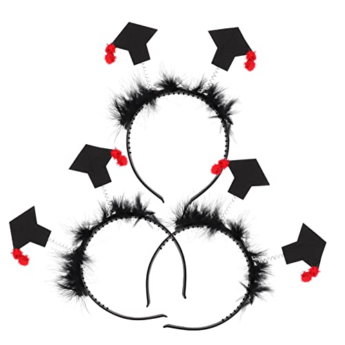 WRITWAA 3stücke Teiliges Abschluss-party Doktorhut-stirnband Kreative Abschluss-dekorationen Für Feierliche Anlässe Leicht Und Tragbar Für Fotos Und Feierlichkeiten von WRITWAA