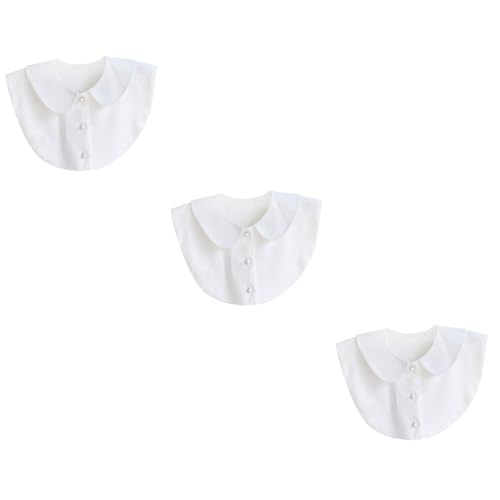 WRITWAA 3stücke Removable Fake Collar Für Damen Abnehmbarer Choker Für Halbarm Bluse Vielseitig Kombinierbar Mit Kleidern Shirts Und Pullovern Weiß von WRITWAA