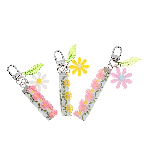 WRITWAA 3stücke Teiliges Bunter Daisy Schlüsselanhänger Metall Schlüsselketten Für Damen Taschen Dekoration Und Accessoire Handgemachte Blumen Design Schlüsselringe WRITWAA 3stücke Teiliges Bunter Daisy Schlüsselanhänger Metall Schlüsselketten Für Damen Taschen Dekoration Und Accessoire Handgemachte Blumen Design Schlüsselringe von WRITWAA