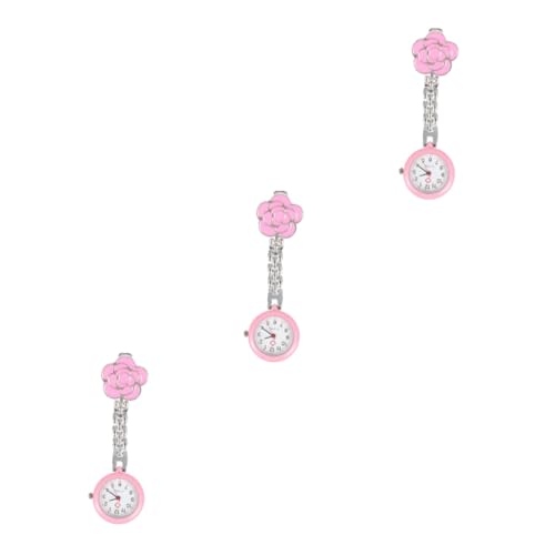 WRITWAA 3St Krankenschwester Brustuhr betrachten hängende Uhr bescherung Weihnachten Weihnachten Decor Krankenschwester zubehör Studentenuhr Krankenschwester Uhr Rosa von WRITWAA