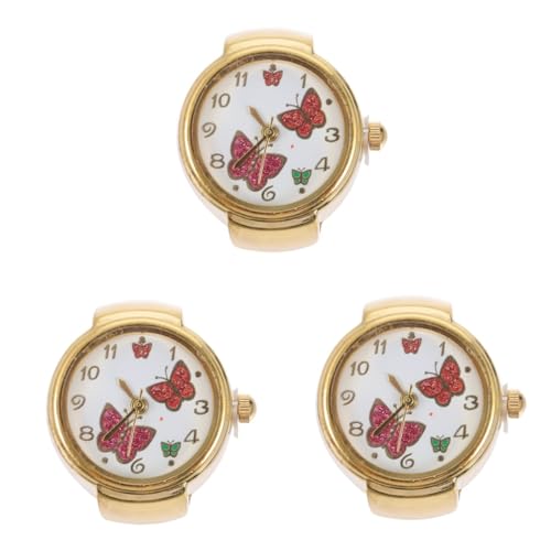 WRITWAA 3St Ringfinger Uhr geldschrank beemysafe Watches Schmuckring Hand Uhr Damenuhr Ringuhr für Damen goldene Ringuhr Herrenringe Digitaluhr Schmuck Uhr Persönlichkeit Ringuhr Metall von WRITWAA