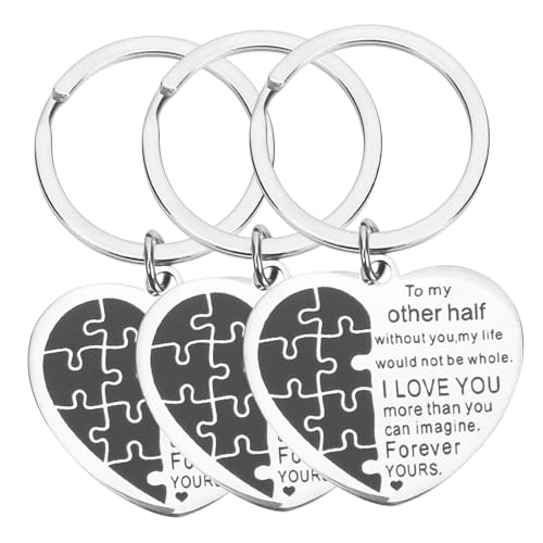 WRITWAA Schlüsselanhänger Zum Muttertag – 3 Schlüsselanhänger Mit Herzanhänger – Taschen-schlüsselanhänger Für Mama von WRITWAA