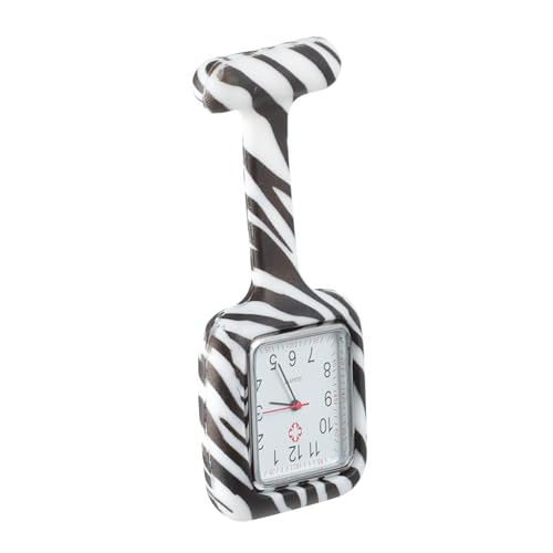 WRITWAA 3St Taschenuhr Krankenschwester Anstecknadel Uhr Pflegeuhr Ansteckuhr aus zweiter Hand Kleideruhr würfelunterlage LEDs Leuchtmittel Uhr mit Quarzwerk Uhr mit Zebramuster Kieselgel von WRITWAA