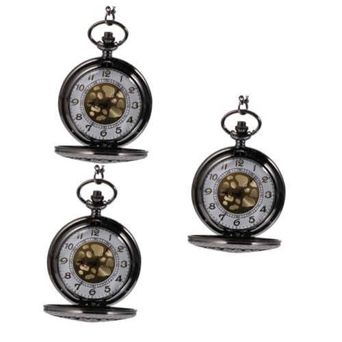 WRITWAA 3St Taschenuhr bescherung Weihnachten weinachts prezenty NA walentynki geschenkten Weihnachten weinachtsgeschenke Steampunk-Uhr Retro- Mechaniker Quarz von WRITWAA