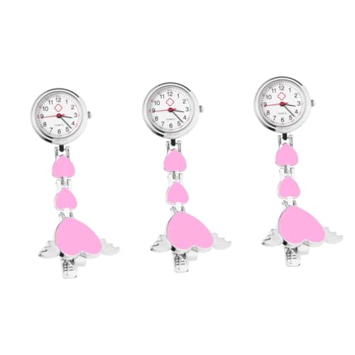 WRITWAA 3stücke Kreative Schwesternuhr Praktische Clip-taschenuhr Für Pflegekräfte Modische Hängende Uhr Als Dekoration Und Robuste Und Langlebige Materialien Für Alltag von WRITWAA