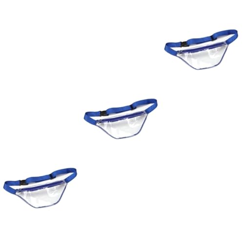WRITWAA 3st Damen-hüfttasche Flughafen Geldbeutel Trendige Strandtasche Klare Strandtasche Hüfttasche Zur Handyaufbewahrung Gürteltasche Damen Durchsichtige Gürteltasche Blue von WRITWAA