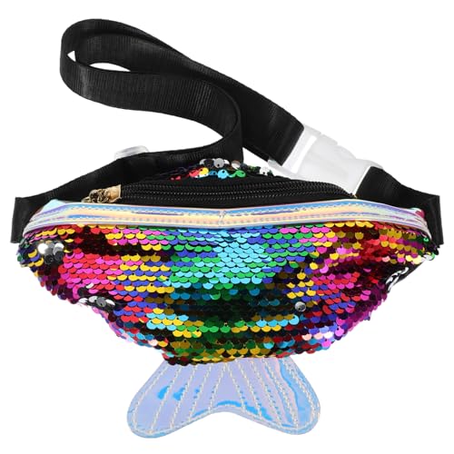 WRITWAA 3stücke Fischschwanz Gürteltasche Für Damen Multifunktionale Umhängetasche Aus Pailletten Leicht Und Geräumig Für Sport Reisen Und Freizeitaktivitäten Für Handy Geldbörse von WRITWAA