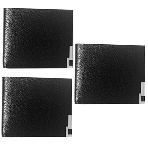 WRITWAA 3st Herren Geldbörse Herren Schlanke Geldbörse Schlanke Minimalistische Geldbörse Ultradünne Geldbörsen Für Männer Brieftaschen Mit Fronttasche Halter Brieftasche Münzfach Black von WRITWAA