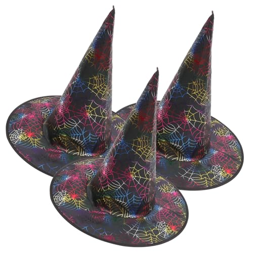 WRITWAA 3st Hexen-cosplay-hut Hexenhüte Für Frauen Halloween Cosplay Hexenhut Party-hexenhut Hexenkostüme Halloween -ornamente Halloween-zaubererzubehör Frauen Halloween Cosplay Hut Stoff von WRITWAA