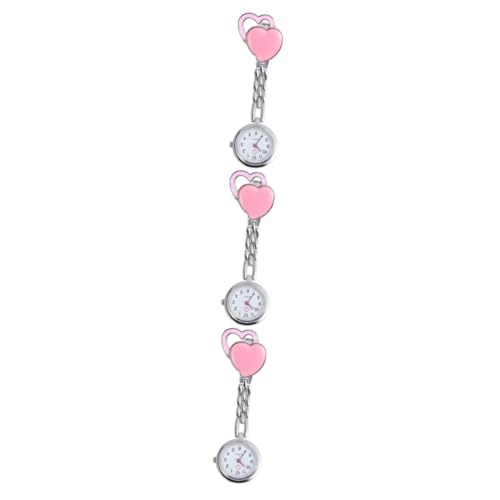 WRITWAA 3st Krankenschwester Taschenuhr Männer Schauen Zu Digitale Uhren Revers Uhr Herrentaschenuhr Stethoskop Uhr Männer Vintage-Uhren Digitaluhr Ansteckuhr Pflegestift Rosa von WRITWAA